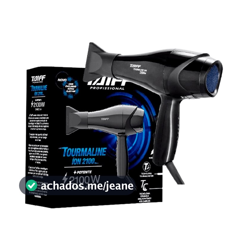 SECADOR TOURMALINE 2100W 127V - Taiff Profissional
