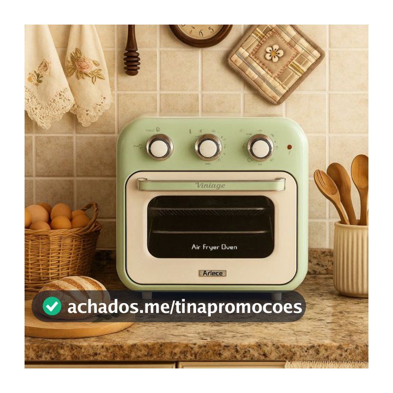 Forno Airfryer Vintage Verde 16L 1200W Ariete 220V