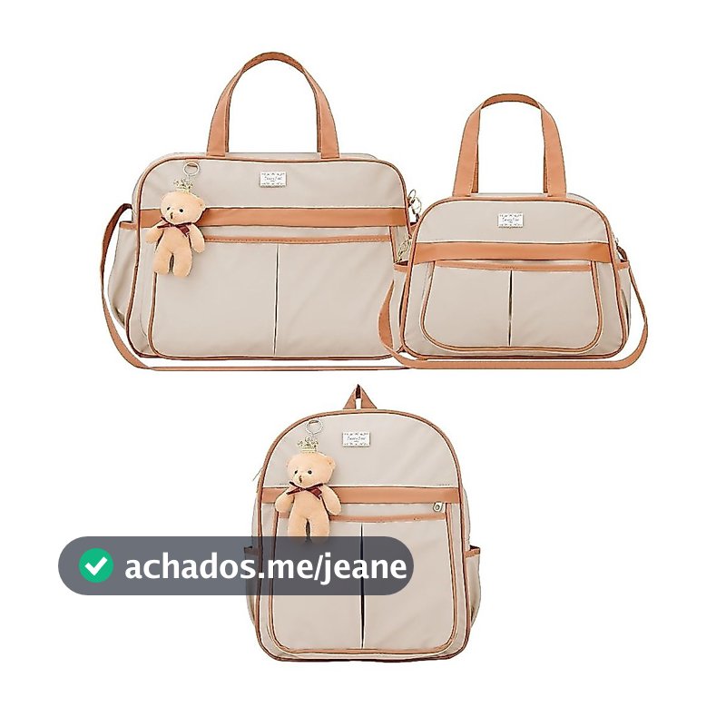 Kit Bolsa Maternidade Completo Baby Hope 4 Peças Caramelo