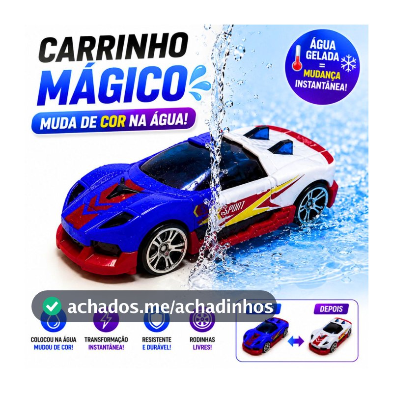 Carrinho Muda De Cor Na Água Color Shifters Metal Die Cast Brinquedo Infantil Colecionável 4 Cores