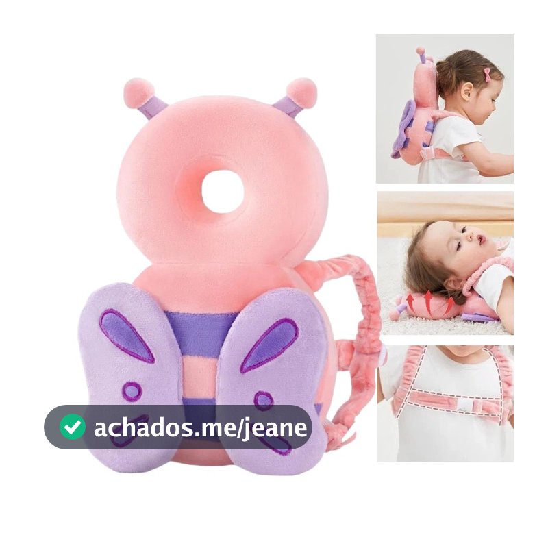 Mochila Almofada Ajustável De Proteção Cabeça E Nuca Para Bebê ,Segurança Travesseiro do Bebê