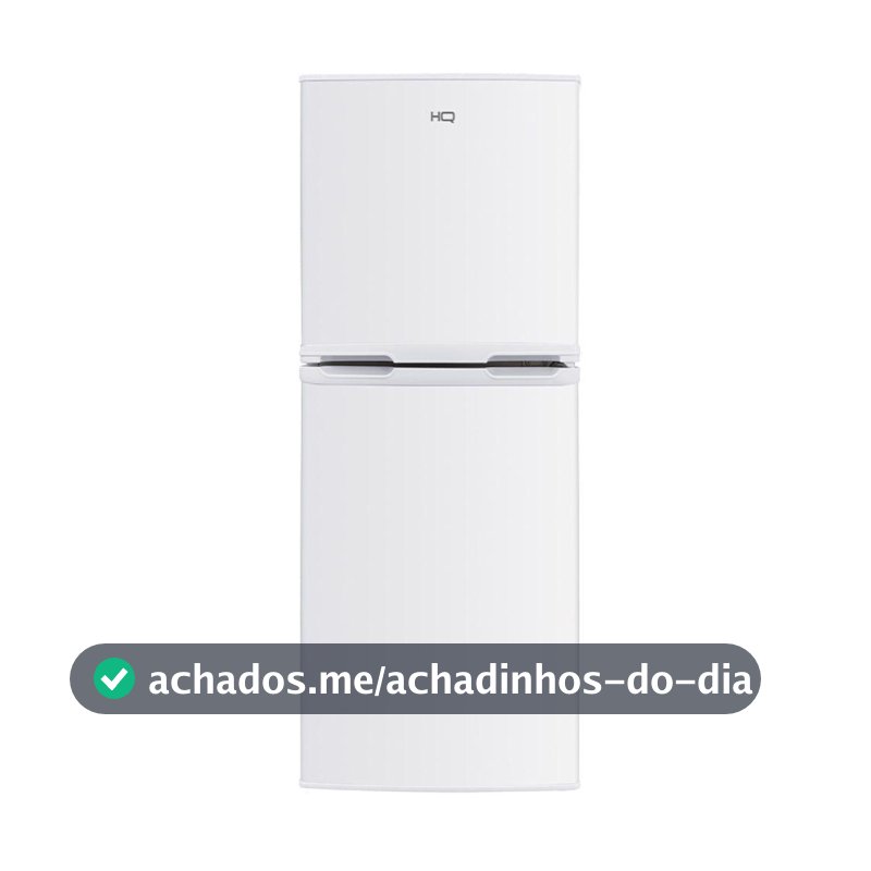 Geladeira Refrigerador Compacto HQ 140L Duplex Defrost, Baixo Consumo A+++ Branco HQ-140RDF
