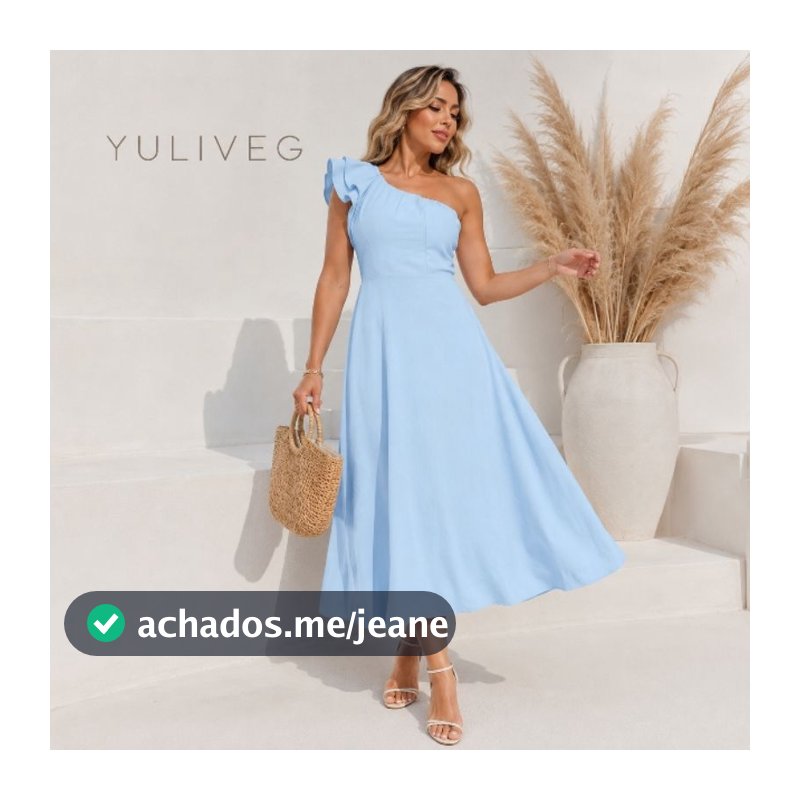 ..Vestido Luxo Elegante Com Manga Babado e Bolho Moda Feminina Tamanho Único 36-42 Confortável e Versátil...