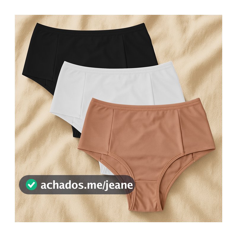 Kit 3 Calcinhas De Algodão Pós Parto Pala Dupla Cós Alto – Cotton Premium, Confortáveis e Modeladoras