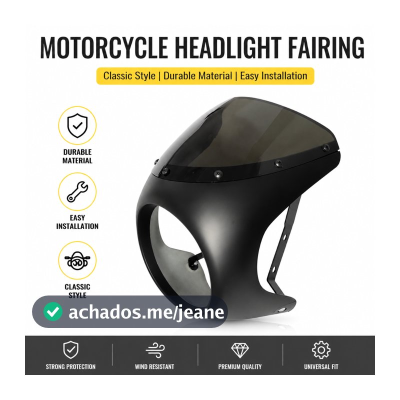 Cafe Racer Farol Carenagem Retro Pára-Brisa Cabeça Capa Modificada Para QINGQI Ranger Motocicleta