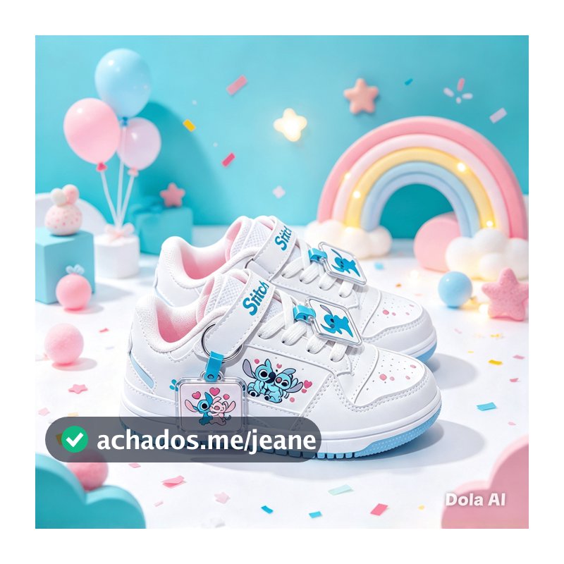 Tênis Infantil de Menina do 26 a 33 com Chaveiro Ideal pra Escola Passeio Brincar Sola Antiderrapante Cadarço e Velcro