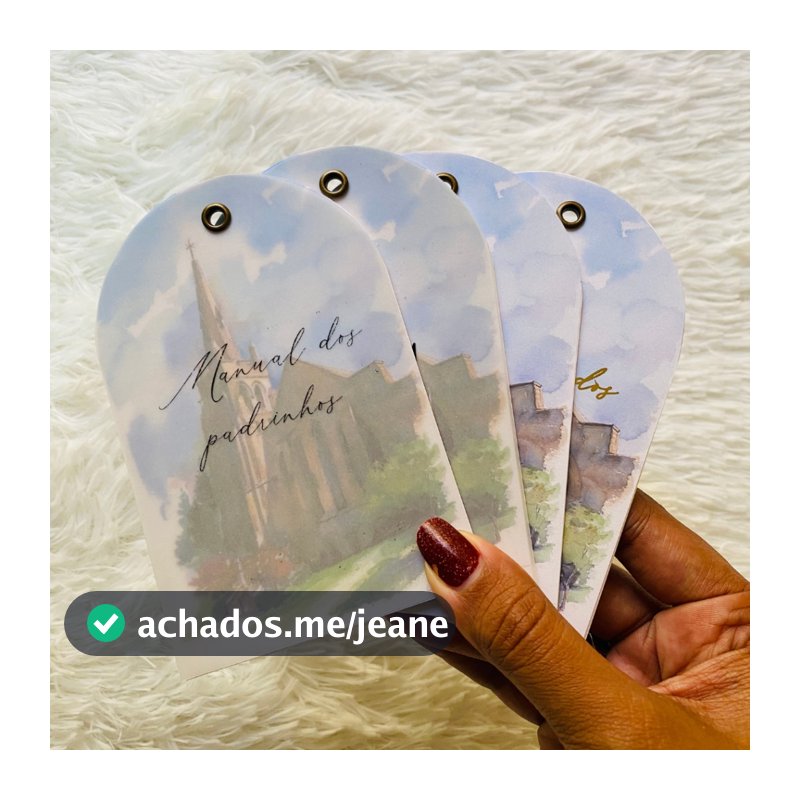 Manual de Padrinhos para Casamento Minimalista com Aquarela - Superior Arredondado