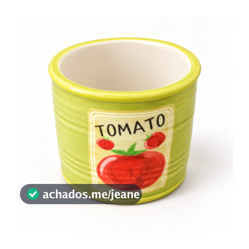 Vaso De Cerâmica Tomato 7x7x6cm Decorativo