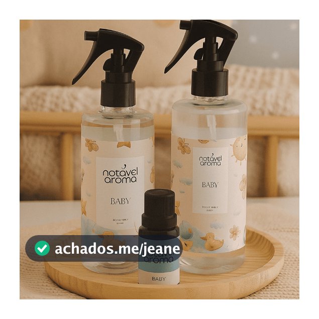 Kit Agua Perfumada + Home Spray + Essencia Baby - Notável Aroma