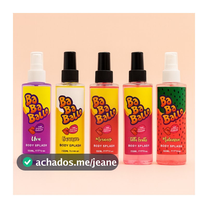 Kit 5 Body Splash Leve e Refrescante Fragrância que Acompanha seu Estilo