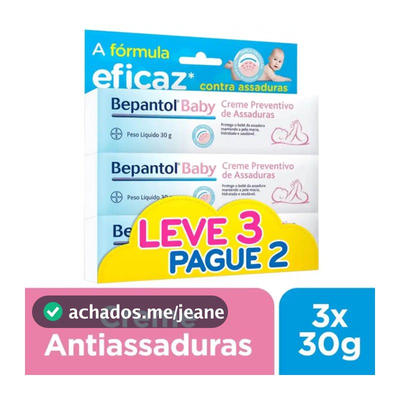 Kit 3 BEPANTOL BABY Pomada para Assadura e peles delicadas