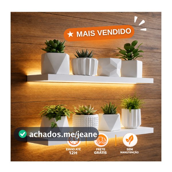 Kit Vaso Decoracao - Até 8 Unidades Com ou Sem Planta - Mesa, Estante, Rack, Nicho