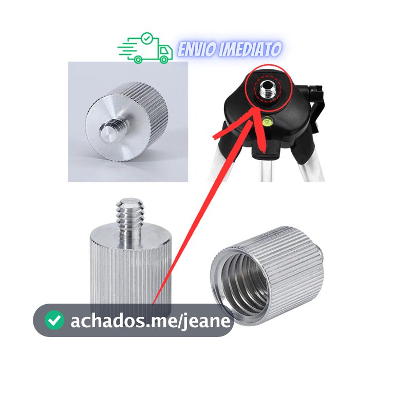 Adaptador conversor para tripé, Suporte Nível laser 5/8 P Câmera Rosca 1/4 Profissional