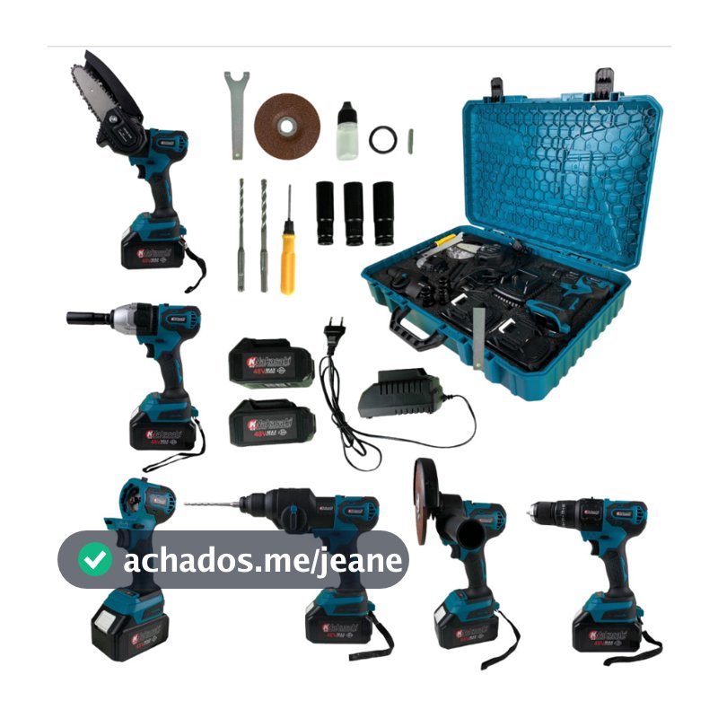 Kit Ferramentas 5 em 1 á Bateria Nakasaki Motor Com Maleta Brushless