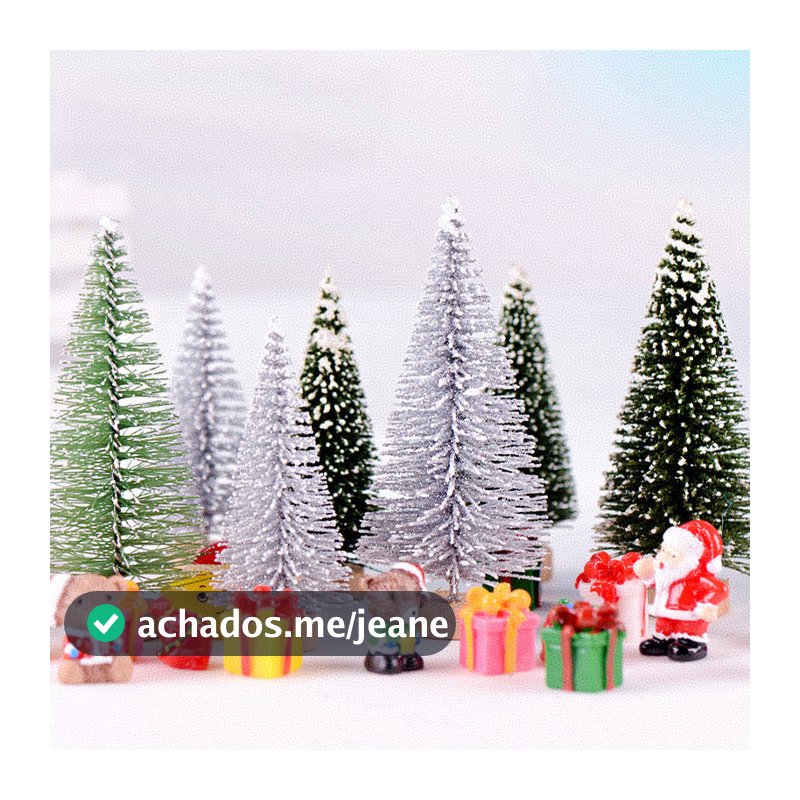 Árvore De Natal Com Agulha De Pinheiro , Acessórios De Micro Paisagem , Decorações De PVC , Decoração Criativa E Fofa Pa
