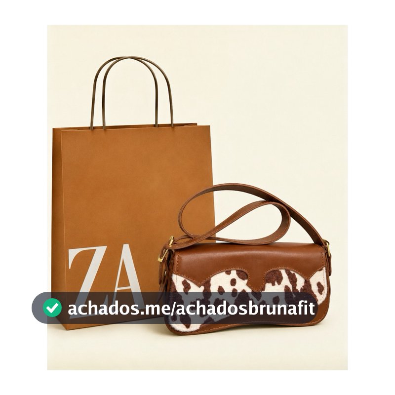 Bolsa Baguete Country de Ombro Feminina Estampa de Vaquinha Festa Vaquejada