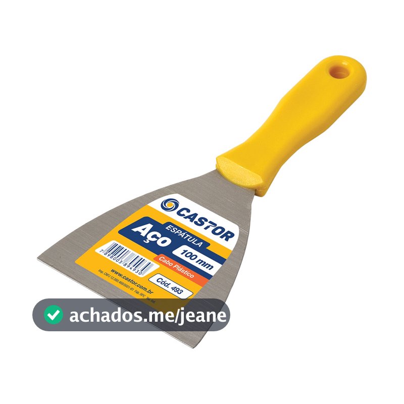 Espátula Multiuso de Aço 100mm Cabo Plástico - Série 490 – Castor