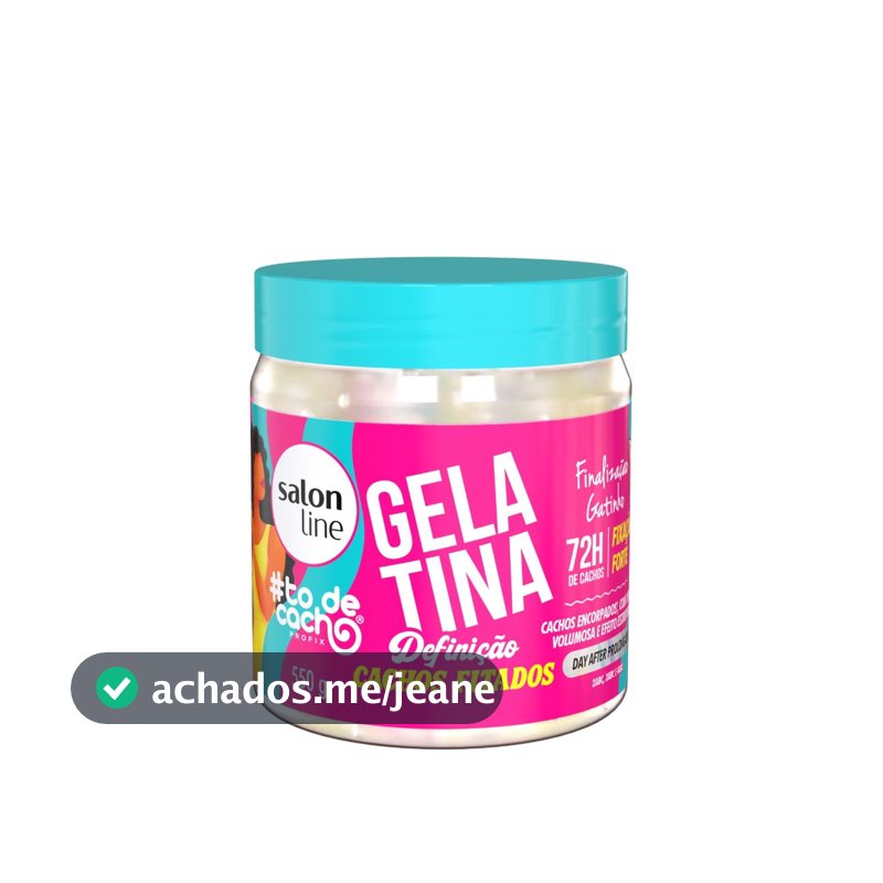 Gelatina #todecacho Definição Cachos Fitados Efeito Gatinho 550g
