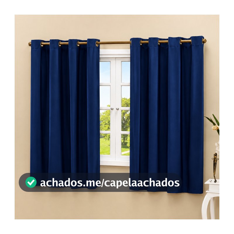 Cortina Blackout Corta Luz Blackout 2,20m X 1,30m Decoração Sala e Quarto Blecaute Várias Cores