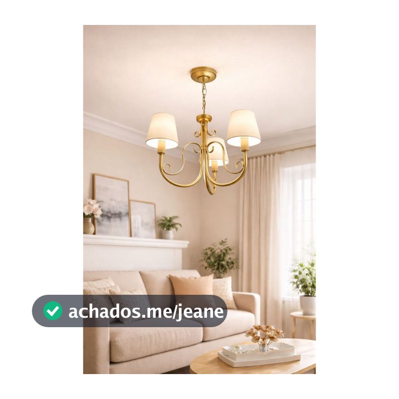 Lustre Dourado Quartinho De Bebê Lustre Clássico Sala Quarto