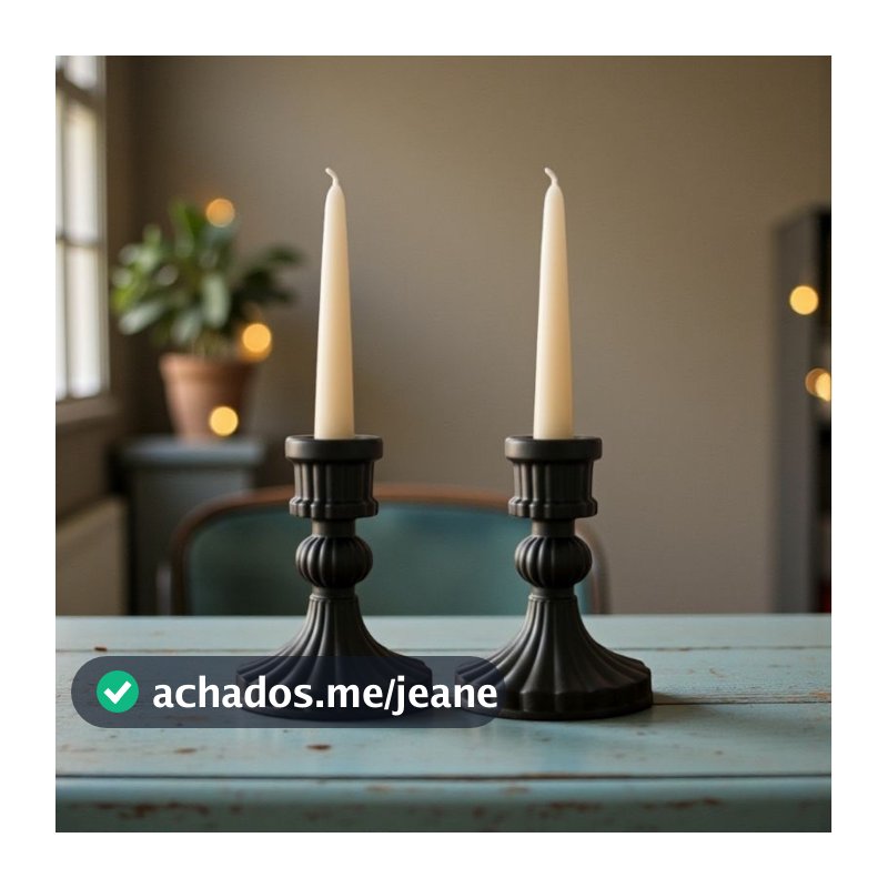 porta velas castiçal (EM RESINA) decoração clássico elegante vintage provençal ambientes decoração.