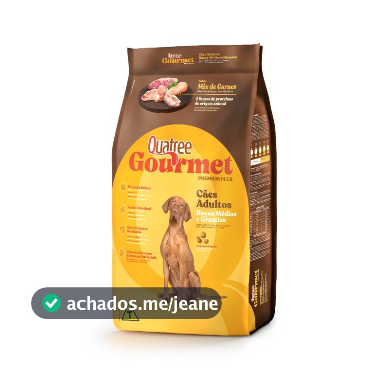 Ração Quatree Gourmet Raça Média e Grande 10,1 kg
