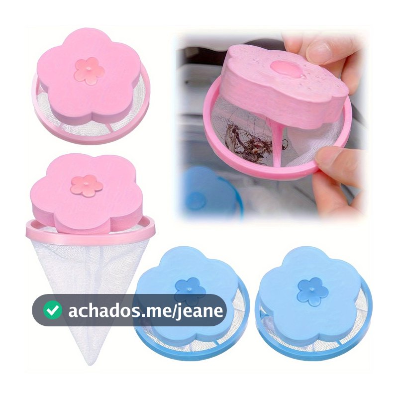 8 Pcs Filtro Coletor Tira Pelos E Fiapos Flutuante Para Máquinas De Lavar/Lavadoura Roupa Limpa Casa