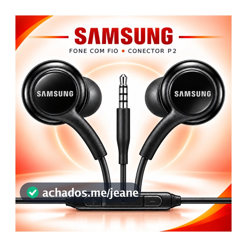 Fone de Ouvido Com Fio Reforçado P2 com Microfone para Celular, PC, Notebook e Consoles