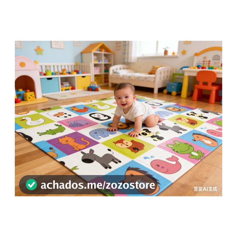 TAPETE TATAME INFANTÍL 6mm×120cm×180cm EMBORRACHADO UNISEX DUPLA FACE ATÓXICO ANTIDERRAPANTE IMPERMEÁVEL FÁCIL DE LIMPAR