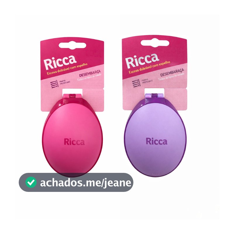 Ricca Escova Pop Up Brush - Dobrável com Espelho