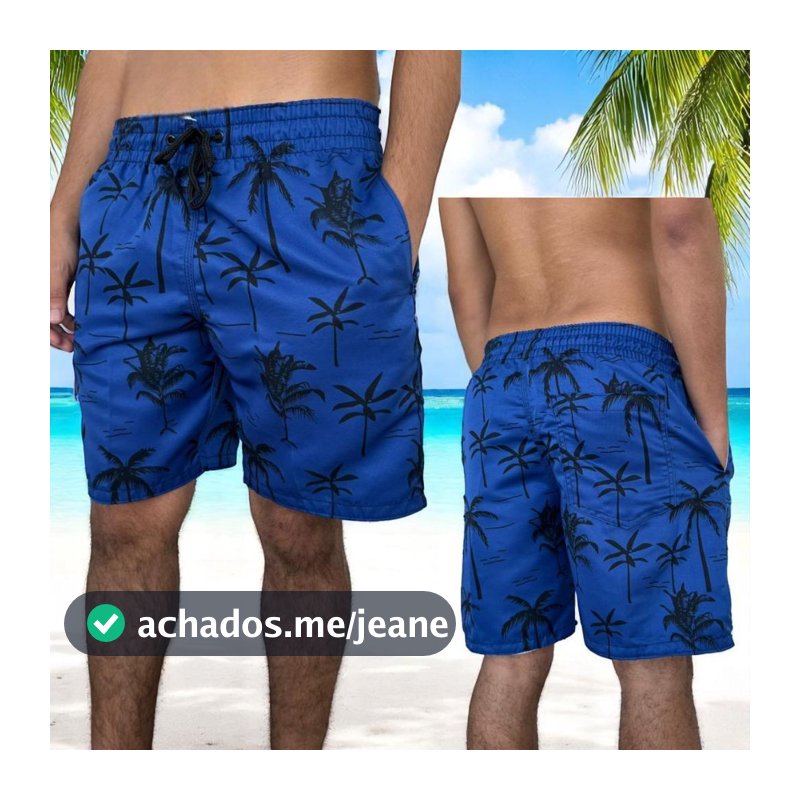 Bermuda Masculina Praia Short Tactel Grosso Estampado Shorts Masculino verão Qualidade Premium