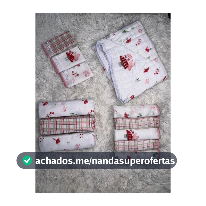 Kit Enxoval Bebê 12 Peças Musselina, Fralda, Cueiro, Pano de Boca e Toalha Soft, Presente Maternidade