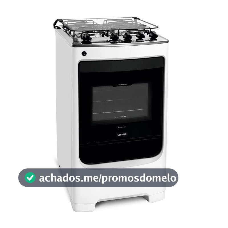 Fogão 4 Bocas CFO4NAB com Acendimento Automático e Design Frente Única Consul - Bivolt