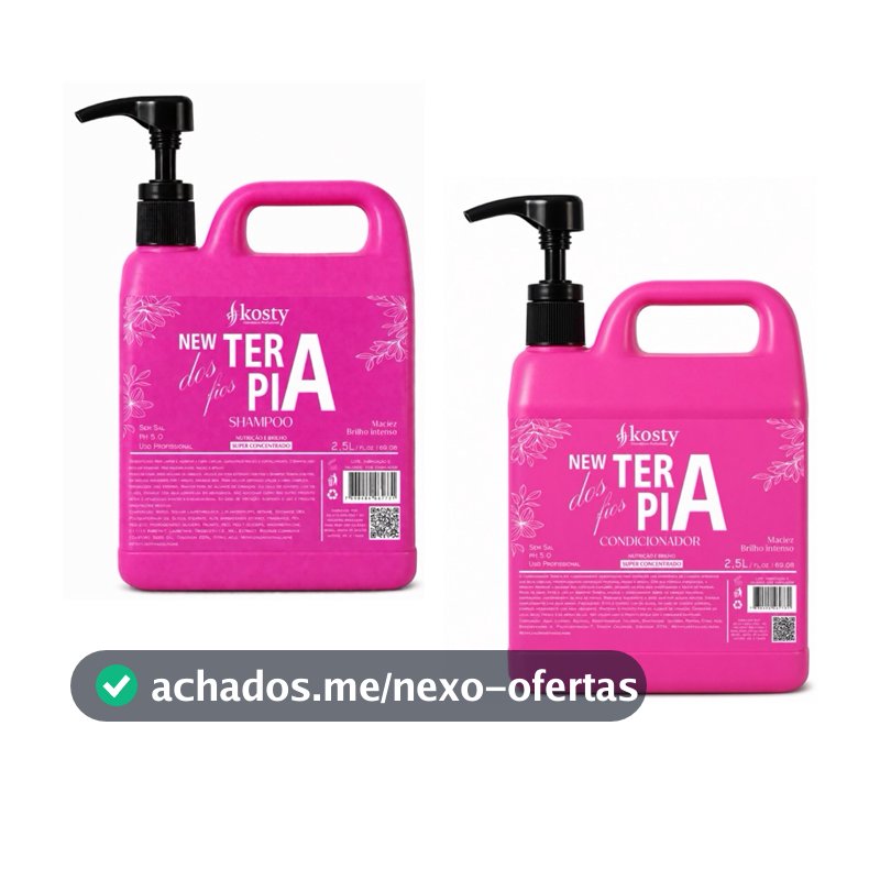 Kits Lavatorio New Terapia Kosty Shampoo com Condicionador 2,5l
