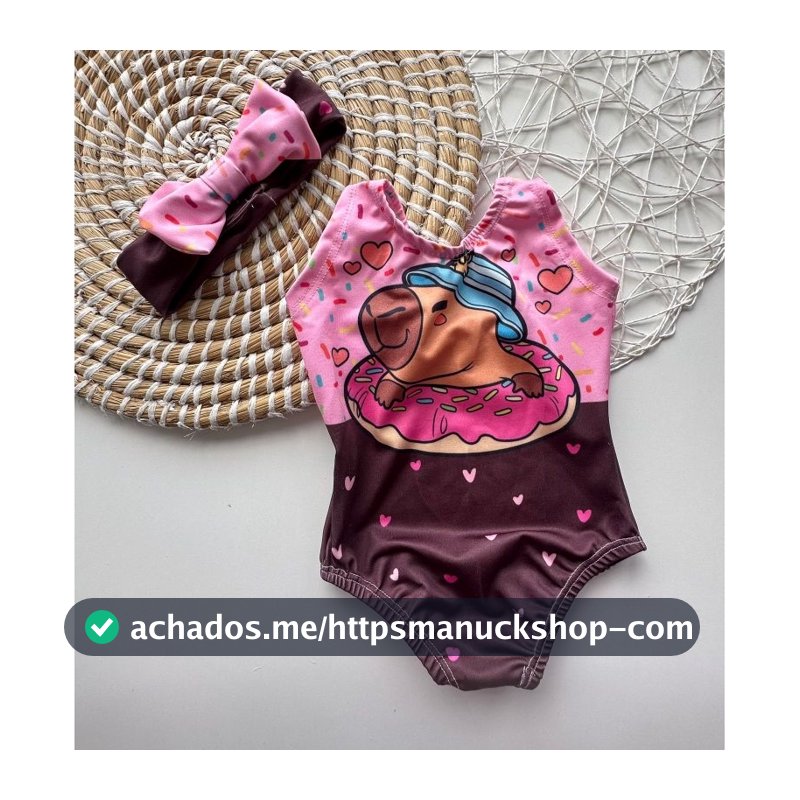Maiô Infantil Personagem Body Maio Infantil Natação Barbie Tiara Bebê Carnaval Aniversário Minnie Natal Ano novo
