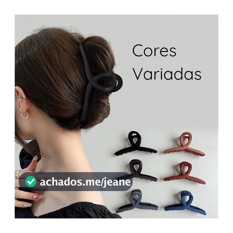 Piranha de Cabelo Elegante Estilo Coreano | Minimalista | Forte e Confortável -Look Sofisticado 11CM