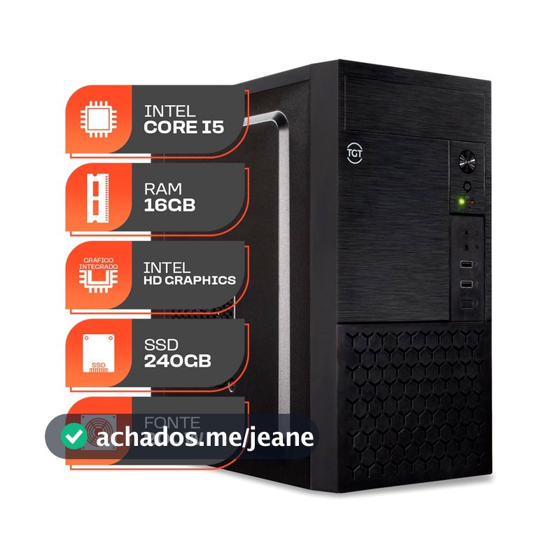 Computador Home Essential S, Intel Core I5, 16GB DE RAM, SSD 240GB