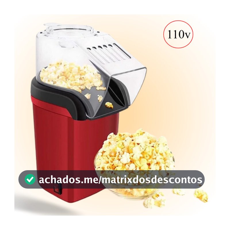Pipoqueira Elétrica (110v) Ar Quente- Máquina de Fazer Pipoca Sem Óleo Minijoy novo geracao