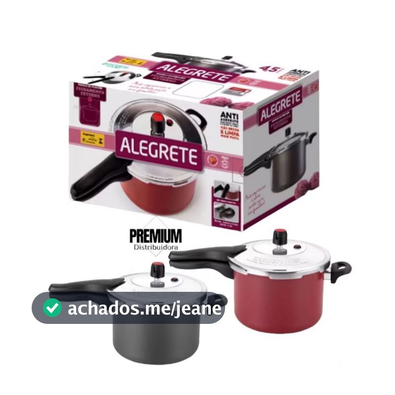 Panela Pressão 4,5 Litros Fechamento Externo Antiaderente Teflon Varias Cores Cozimento Rapido