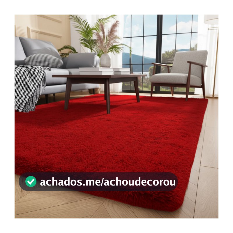 Tapete Peludo Felpudo 2,00 X 1,50 PROMOÇÃO Cinza Mesclado II