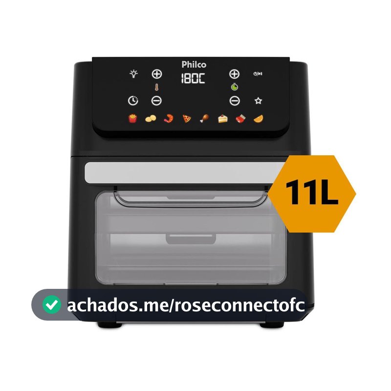 Air Fryer Oven Philco 11L 8 Funções Visor 1800W PAF11B