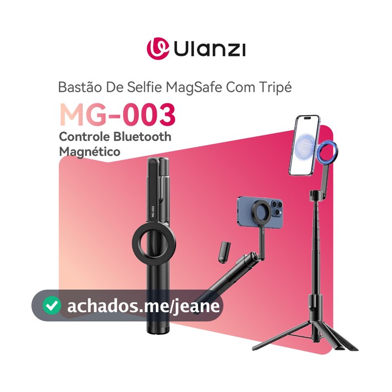 ULANZI MG-003 Bastão De Selfie Magnético MagSafe Com Tripé E Controle Bluetooth Para iPhone 17 16