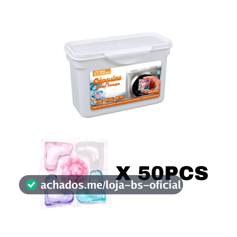 KIT50 5 EM 1 Detergente para Lavar Roupas Capsulas Concentrado Detergente Limpeza De Roupa