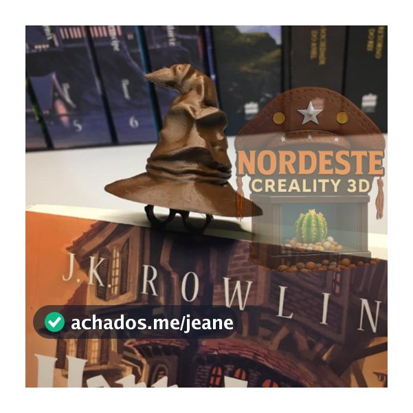 Marca Pagina Harry Potter Chapéu Seletor Marcador Livros Revistas Cadernos Bookmark J. K. Rowling -/