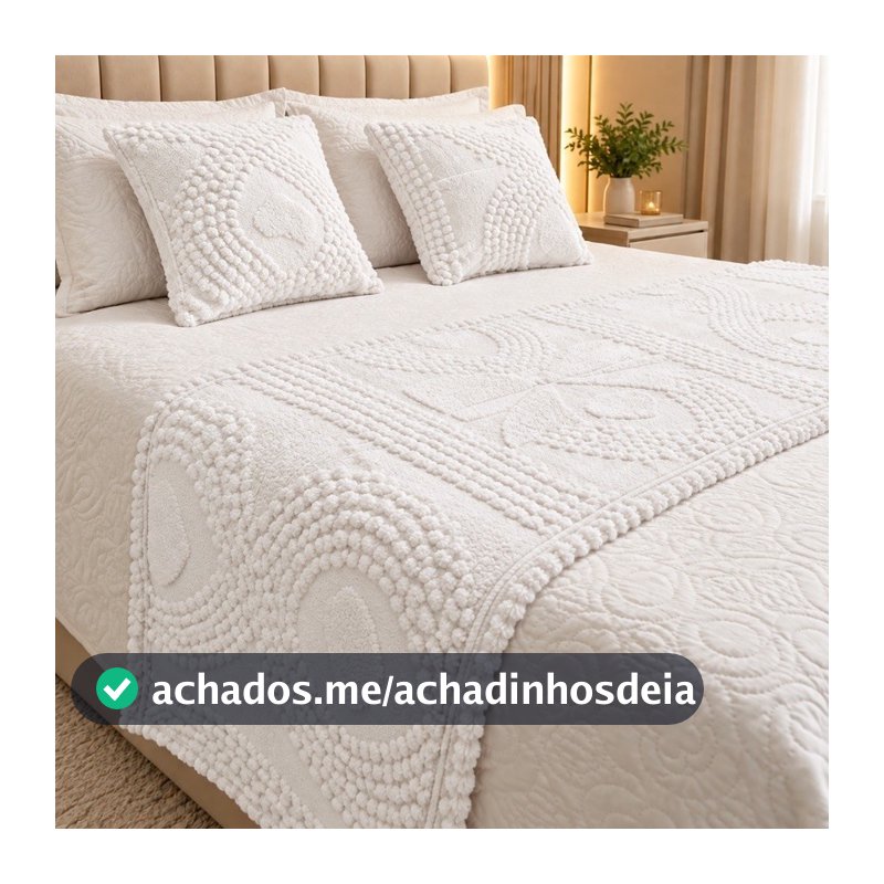 Kit 3 Peças Cama Posta 1 Peseira e 2 Capas de Almofada Decorativa Flannel Elegante Chique Casa Rica