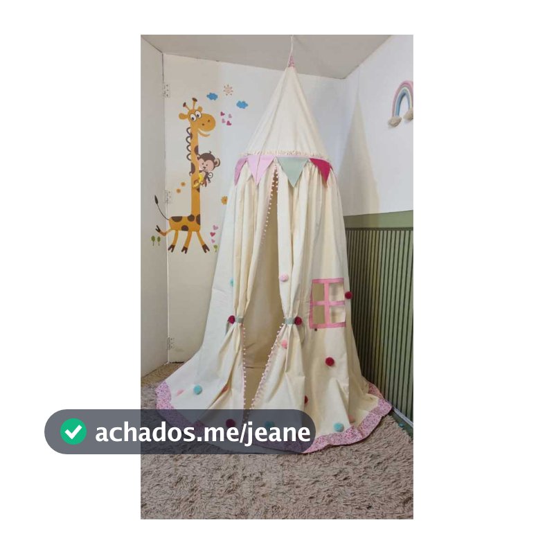 Cabaninha de Teto Florzinha Rosa/Pink cantinho da leitura/Cabaninha de brincar/Cabaninha Dossel quarto de bebê e criança