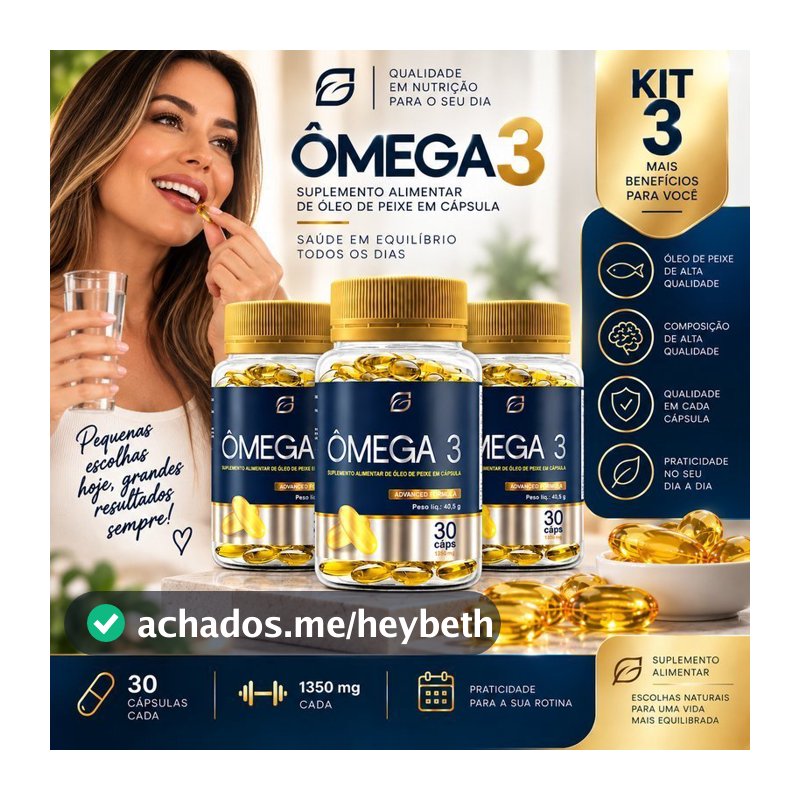 Kit 3 Ômega 3  Óleo De Peixe - Epa + Tdh Com 30cáps Original Envio Imediato