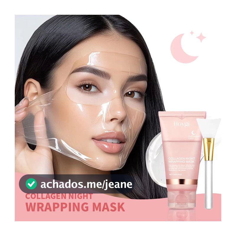 Enviar pincel Máscara De Embrulho De Colágeno Noturno Coreano 75G-Rejuvenescer , Hidratar E Iluminar ! Melhora