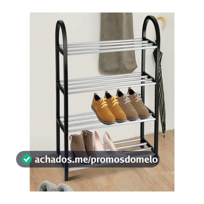 Sapateira 4 Andares 8 Pares de calçados Multiuso Para Casa Organizador