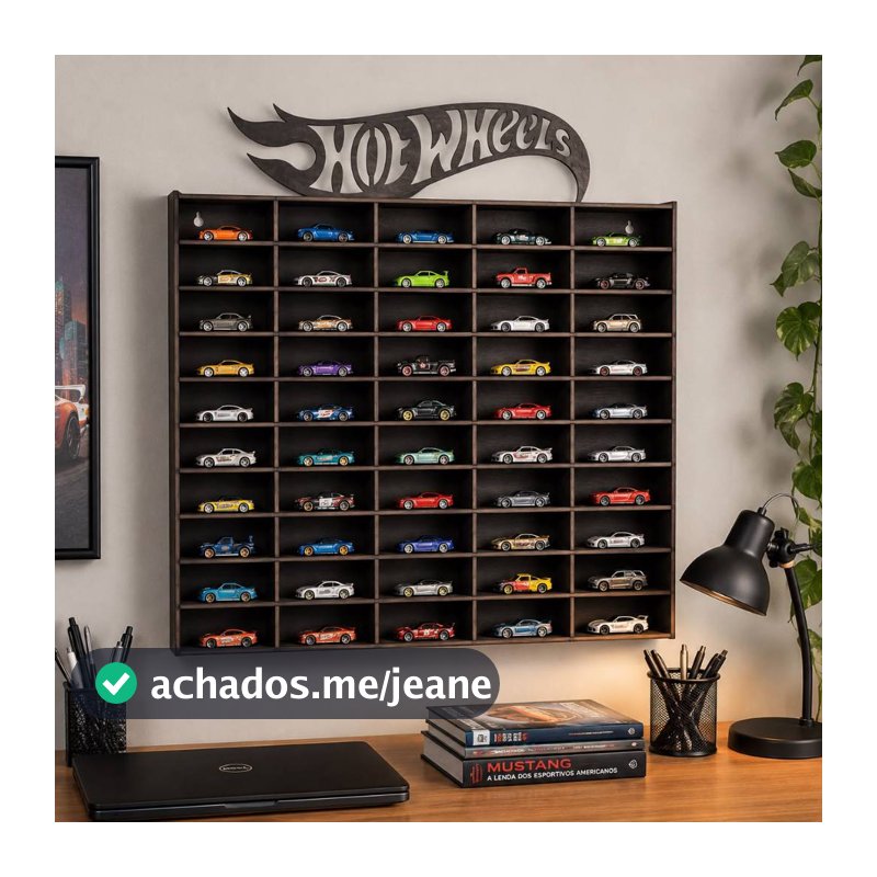 Expositor para 50 carrinhos Hot Weels Prateleira Brinquedos Coleção Miniaturas Carros Organizador